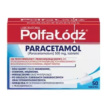 Paracetamol Polfa-Łódź 500mg x 50 tabletek