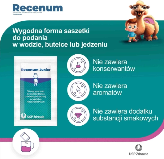 Recenum Junior granulat do sporządzania zawiesiny doustnej 30 mg, 10 saszetek