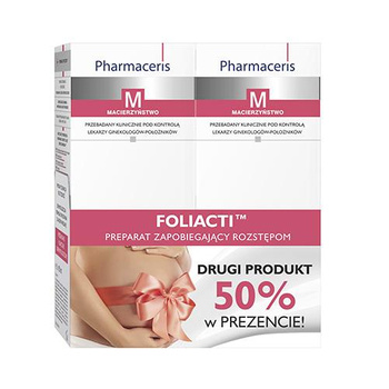 PHARMACERIS M FOLIACTI™ Krem zapobiegający rozstępom wzmacniający strukturę skóry, 2x150ml