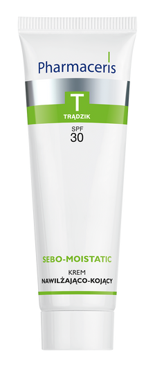 PHARMACERIS T SEBO-MOISTATIC Krem nawilżająco-kojący do twarzy SPF30, 50 ml