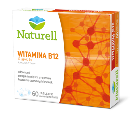 NATURELL Witamina B12, 60 tabletek do ssania