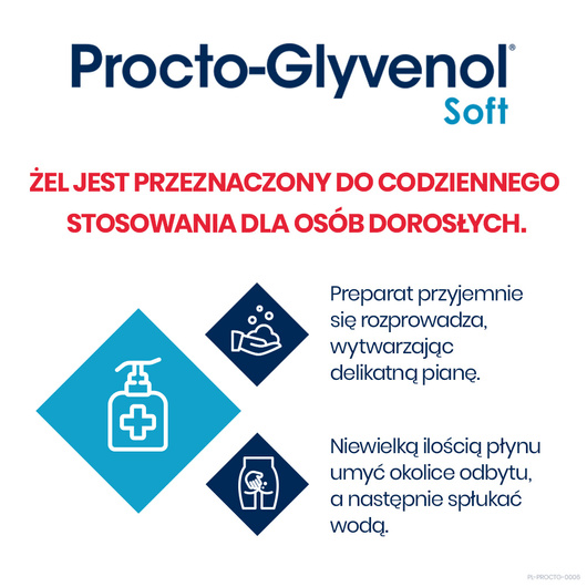 PROCTO-GLYVENOL SOFT żel do higieny intymnej 180 ml 