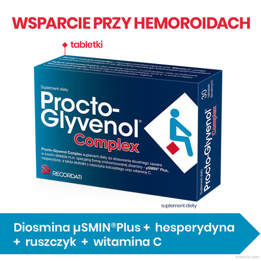 Procto-Glyvenol® Complex, tabletki na hemoroidy, 30 tabletek