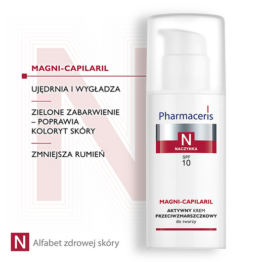 Pharmaceris N Magni-Capilaril Aktywny krem przeciwzmarszczkowy SPF 10 do twarzy, 50 ml
