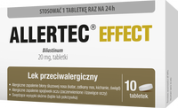 Allertec Effect 20 mg, 10 tabletek
