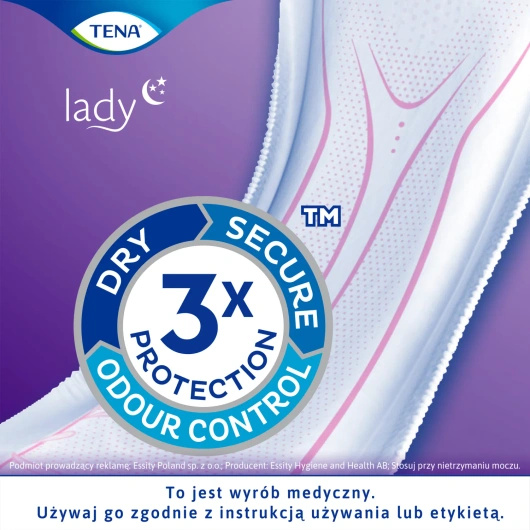 Tena Lady Normal Night Podpaski urologiczne, 10 sztuk