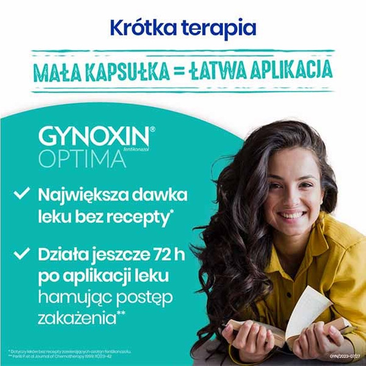 GYNOXIN OPTIMA x 3 kapsułki dopochwowe