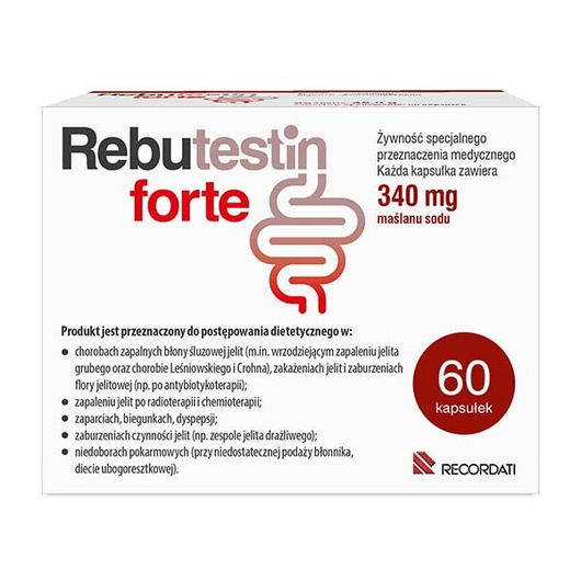 Rebutestin forte, 340 mg maślanu sodu / 60 kapsułek