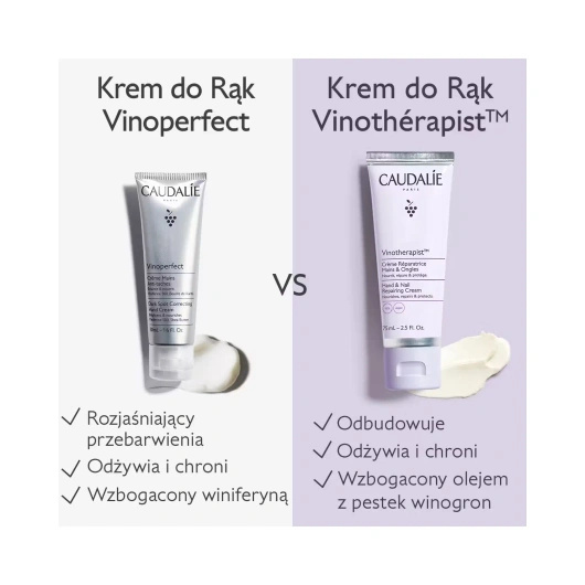 Caudalie Vinotherapist Duet Regenerujący Krem do Rąk i Paznokci, 2x75 ml