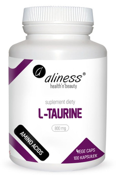 Aliness L-Taurine 800 mg, 100 kapsułek