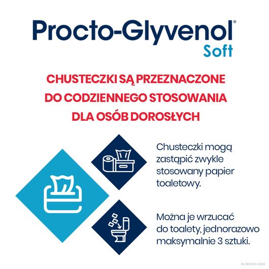 PROCTO-GLYVENOL SOFT nawilżane chusteczki x 30 sztuk