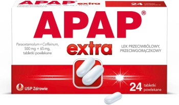 APAP Extra 500 mg + 65 mg, 24 tabletki powlekane
