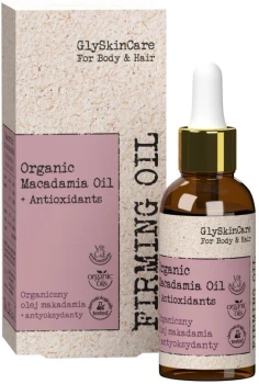 GLYSKINCARE Organiczny olej makadamia + antyoksydanty, 30 ml