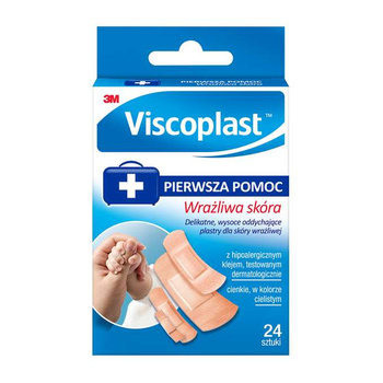 VISCOPLAST zestaw plastrów Wrażliwa Skóra - 24 sztuki