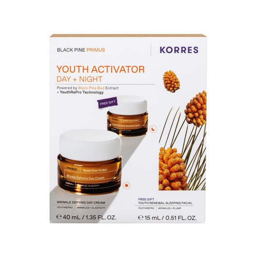 Korres Black Pine Primus Youth Activator Zestaw Krem na dzień i na noc