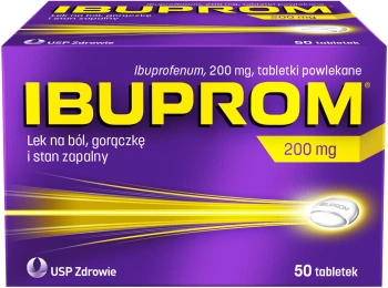 Ibuprom 200 mg,  50 tabletek drażowanych