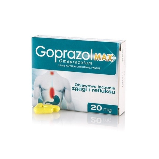 GOPRAZOL MAX 20 mg, 14 kapsułek dojelitowych