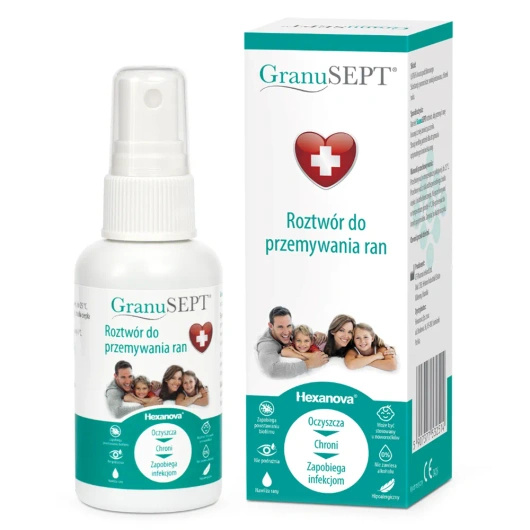 GranuSEPT Roztwór do przemywania ran, spray z atomizerem, 60ml