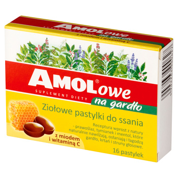 AMOLowe na gardło Pastylki do ssania z miodem