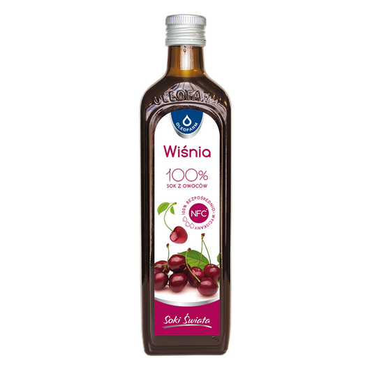 Wiśnia 100% sok z owoców cherryVital 490ml