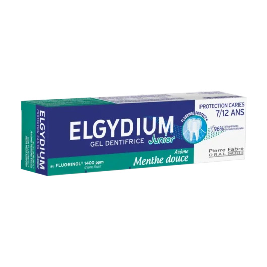 Elgydium Junior Łagodna Mięta pasta do zębów dla dzieci 7-12 lat, 50 ml