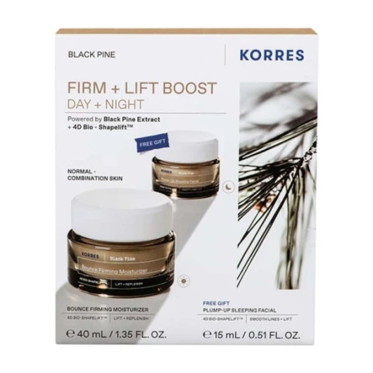 Korres Black Pine Firm + Lift Boost Zestaw Krem na dzień i na noc