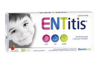 ENTITIS o smaku truskawkowym  30 pastylek do ssania