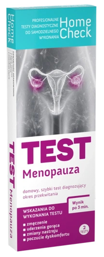 HOME CHECK Test Menopauza szybki test diagnostyczny, 2 szt