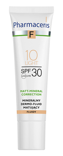 PHARMACERIS F MATT-MINERAL-CORRECTION Mineralny dermo-fluid matujący SPF 30 LIGHT 10, 30ml