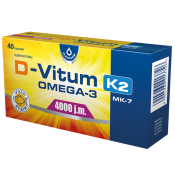 D-Vitum 4000 j.m.K2 MK7 Omega-3, 40 kapsułek miękkich