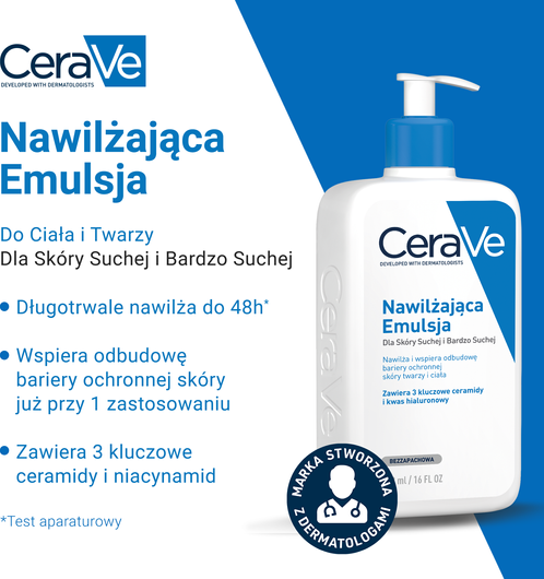 CeraVe Nawilżająca Emulsja do skóry normalnej i suchej, 236ml
