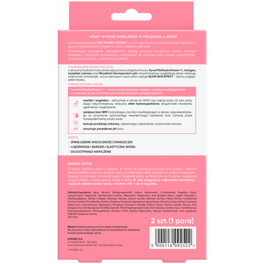 L’biotica PGA Hydro Fusion + Kolagen Płatki pod oczy 