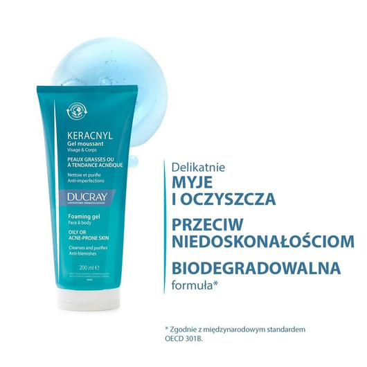 DUCRAY KERACNYL Żel pieniący, 200 ml