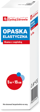 OPASKA ELASTYCZNA TKANA 5m x 15cm ZYSKAJ ZDROWIE x 1 sztuka