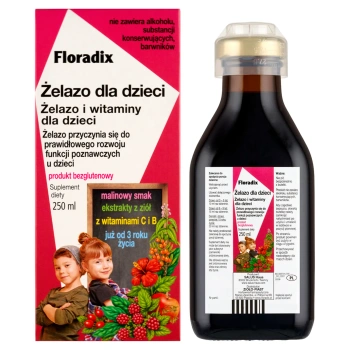 Floradix Żelazo dla dzieci, 250 ml