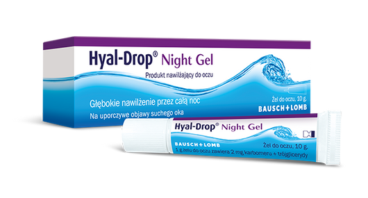 Hyal-Drop Night Gel Żel nawilżający do oczu, 10 g