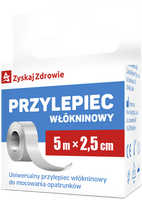 PRZYLEPIEC WŁÓKNINOWY 5m x 2,5cm ZYSKAJ ZDROWIE x 1 sztuka