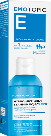 Emotopic Med+ Hydro-micelarny szampon kojący, 250 ml