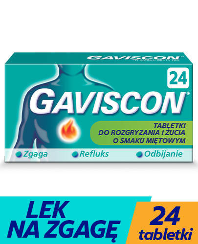 GAVISCON o smaku mięty x 24 tabletki