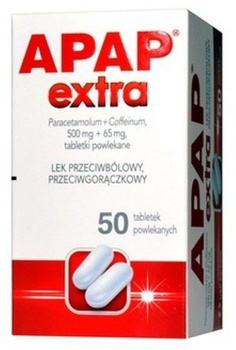 APAP EXTRA (500 mg + 65 mg) x 50 tabletek powlekanych