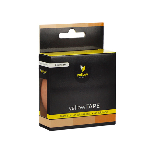 YellowTAPE Taśma do kinesiotapingu limfatycznego twarzy beżowa, 2,5 cm x 5 m