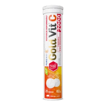 Olimp Gold-Vit® C 2000 Smak pomarńczowy, 20 tabletek musujących