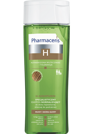 Pharmaceris H-Sebopurin Specjalistyczny szampon normalizujący do skóry łojotokowej, skłonnej do podrażnień, 250 ml