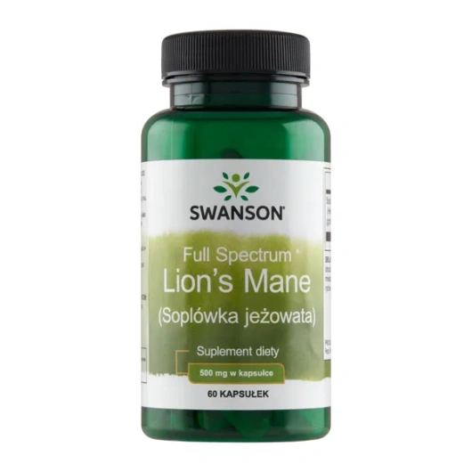 Swanson Full Spectrum Lion's Mane 500 mg, 60 kapsułek