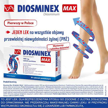 Diosminex MAX 1000 mg, 30 tabletek