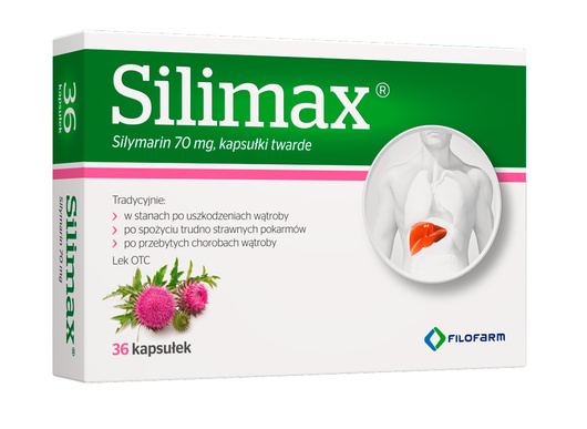 Silimax 70 mg, 36 kapsułek twardych