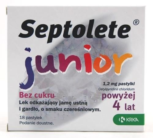 SEPTOLETE JUNIOR czereśniowy x 18  pastylek 