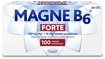 MAGNE-B6 FORTE (100 mg + 10 mg) 100 tabletek powlekanych