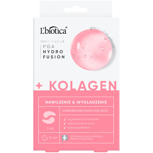 L’biotica PGA Hydro Fusion + Kolagen Płatki pod oczy