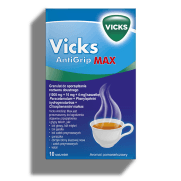 VICKS ANTIGRIP MAX proszek do sporządzania roztworu doustnego o smaku pomarańczowym x 10 saszetek